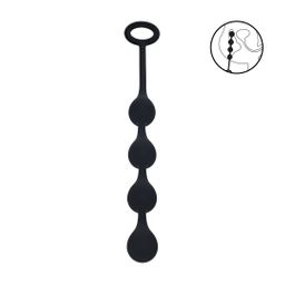 Levelz by shots Waterdrop Siliconen Anale Ballen - S - 20mm - Zwart (8714273066855)