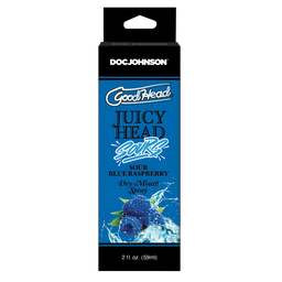 Doc johnson Juicy Head - Dry Mouth Spray - Sour Blue Raspberry - 2 fl oz / 60 ml (782421088613)