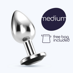 Crushious Bijou - Anale Sieraad Plug - Medium - Zwart (799632355236)