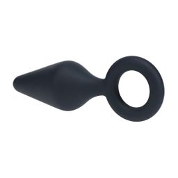 Levelz by shots Siliconen Anale Plug met Lus - L - Zwart (8714273064967)