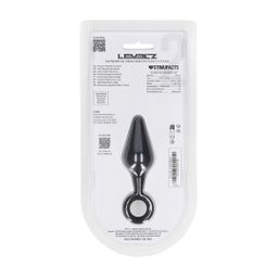 Levelz by shots Siliconen Anale Plug met Luss - S - Zwart (8714273064769)