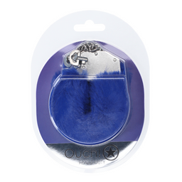 Ouch! by shots Zware Fluffy Handboeien - Marineblauw (8714273043177)