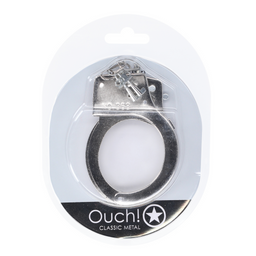 Ouch! by shots Classic metalen handboeien - Zilver (8714273058300)