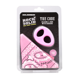 Doc johnson The Code - Siliconen Cockring met Bandana - Roze (782421098292)
