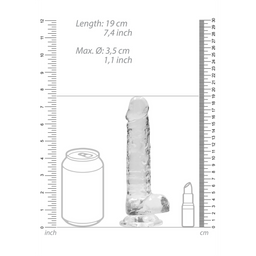 Realrock by shots Realistische Dildo met Ballen - 7 / 18 cm (8714273543196)