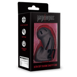 Mancage by shots Model 27 - Ultra Soft Silicone Chastity Cage - Zwart (8714273051318)