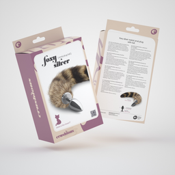 Crushious Foxy Silver - Metalen Anale Plug met Staart - Zilver/Bruin (799632354727)