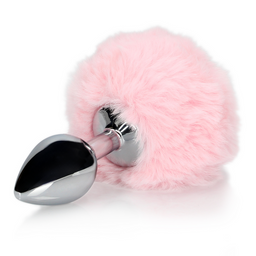 Ouch! by shots Konijnenstaart met metalen buttplug (8714273047830)
