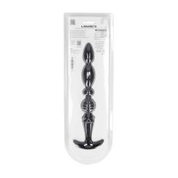 Levelz by shots Multi Textured Silicone Flared Anale Probe - Zwart (8714273066794)
