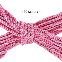 Ouch! by shots Polyester Bondage Touw - 10 m / 32,8 ft - Roze (8714273059444)
