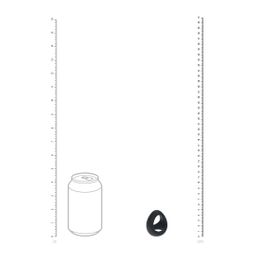 Levelz by shots Zachte Tri O Siliconen Cockring - Zwart (8714273063663)