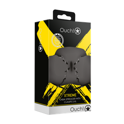 Ouch! by shots Labia Spreader met Klemmen - Zwart (8714273051004)