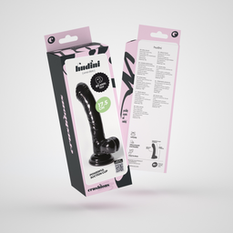 Crushious Hudini - Jelly Flexibele Anale Dildo - 6,9/ 17,5 cm - Zwart (7403254158825)