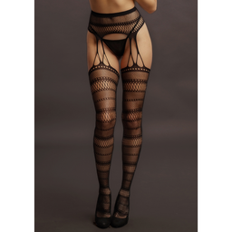 Le désir by shots Suspender Gestreepte Panty - One Size (8714273495907)