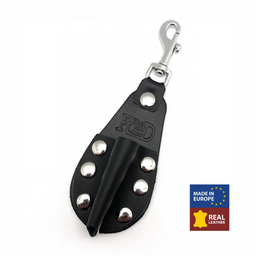 Red leather Leren Aroma Fles Houder - Klein - Zwart (3701019811171)