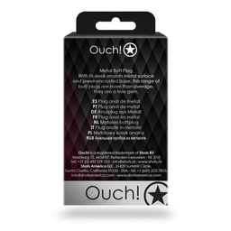 Ouch! by shots Heart Gem Butt Plug - Klein - Gunmetal/Amethyst Paars (8714273493347)