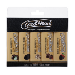 Doc johnson Slick Head Glide - Chocolates - 5 Pack - 1 fl oz / 29 ml (782421083236)