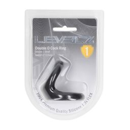 Levelz by shots Double O Siliconen Cockring - S - Zwart (8714273062635)