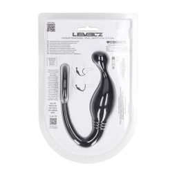 Levelz by shots Siliconen Cockring met Prostaatstimulator - L - Zwart (8714273064561)