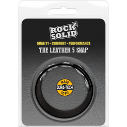 Doc johnson De Leather 5 Snap - Leather Cockring (6768903845503)