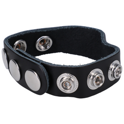 Doc johnson De Leather 5 Snap - Leather Cockring (6768903845503)