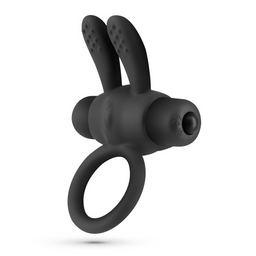 Crushious Pluto - Cockring met Vibrerende Bullet - Zwart (7403254158962)