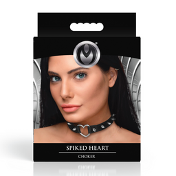 Xr brands Spiked Heart Choker - Zwart (848518056337)