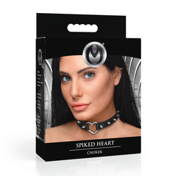 Xr brands Spiked Heart Choker - Zwart (848518056337)