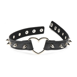 Xr brands Spiked Heart Choker - Zwart (848518056337)