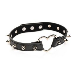Xr brands Spiked Heart Choker - Zwart (848518056337)