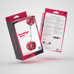 Crushious Bondage Love - Leren Handboeien - Rood (799632355045)