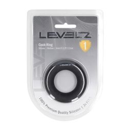 Levelz by shots Vloeibare Siliconen Cockring - M - Zwart (8714273061850)