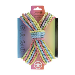 Ouch! by shots Polyester Bondage Touw - 10 m - Multicolor Pastel (8714273059413)
