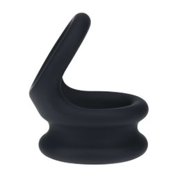 Levelz by shots Brede Dubbele O Siliconen Cockring - L - Zwart (8714273063489)