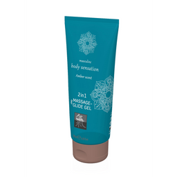 Hot 2 in 1 Massage en Glide Gel - Amber - 7 fl oz / 200 ml (4042342005011)