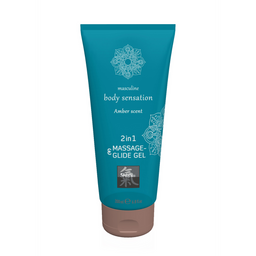 Hot 2 in 1 Massage en Glide Gel - Amber - 7 fl oz / 200 ml (4042342005011)