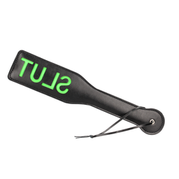 Ouch! by shots Slut Paddle - Glow in the Dark - Neon Groen (8714273070197)