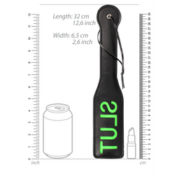 Ouch! by shots Slut Paddle - Glow in the Dark - Neon Groen (8714273070197)