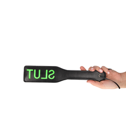 Ouch! by shots Slut Paddle - Glow in the Dark - Neon Groen (8714273070197)