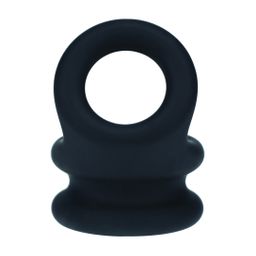 Levelz by shots Brede Dubbele O Siliconen Cockring - S - Zwart (8714273063441)