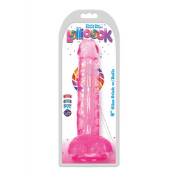 Curve toys Slim Stick Cherry Ice - Dildo met ballen - 8 / 20,5 cm (643380985774)