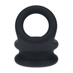 Levelz by shots Brede Dubbele O Siliconen Cockring - M - Zwart (8714273063465)