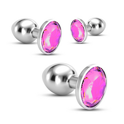 Crushious Bijou - Anal Train Trio - 3 Jewel Plugs - Roze (7403254150799)
