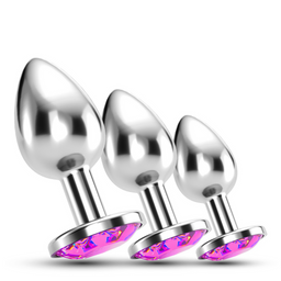 Crushious Bijou - Anal Train Trio - 3 Jewel Plugs - Roze (7403254150799)