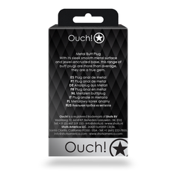 Ouch! by shots Ronde Edelsteen Anale Plug - Klein - Zilver/Diamant (8714273533623)