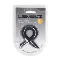 Levelz by shots Pencil Liquid Silicone Cockring - Zwart (8714273063588)