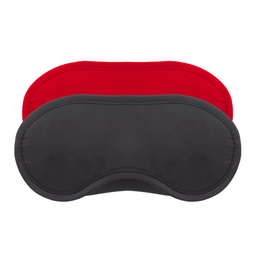 Crushious Satin Oogmaskers - Twin Pack - Zwart/Rood (7403254150850)