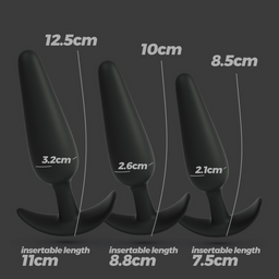 Crushious Tic Tac Toe - Anale Plug Trainingsset - Zwart (7403254158870)