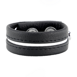 Red leather Verstelbare Leren Cockring - Wit (3662811230693)