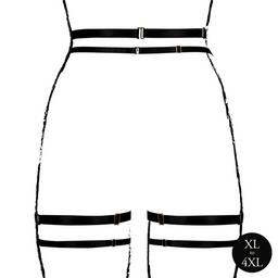 Le désir by shots Jarretelgordel met dubbele bandjes en verstelbare bandjes - Zwart (8714273043672)